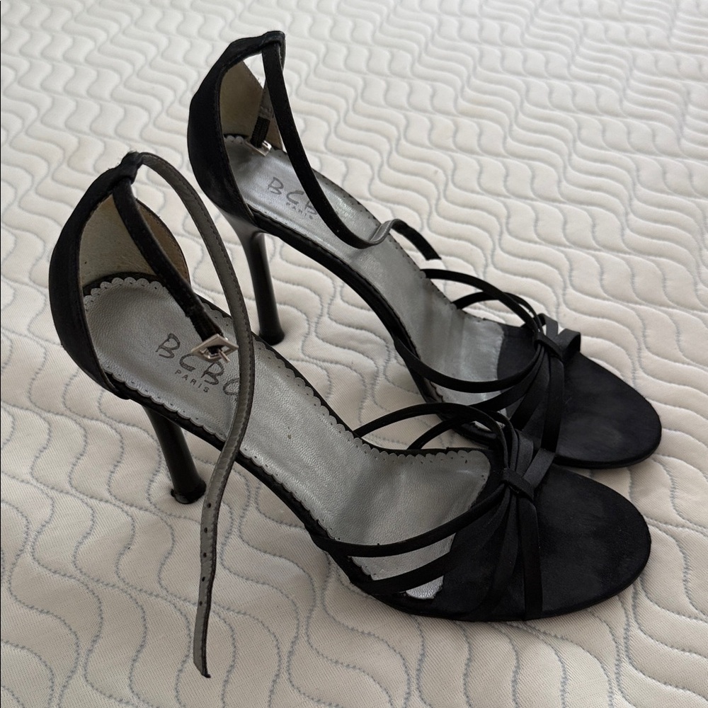 BCBG Paris Black Strappy Heels